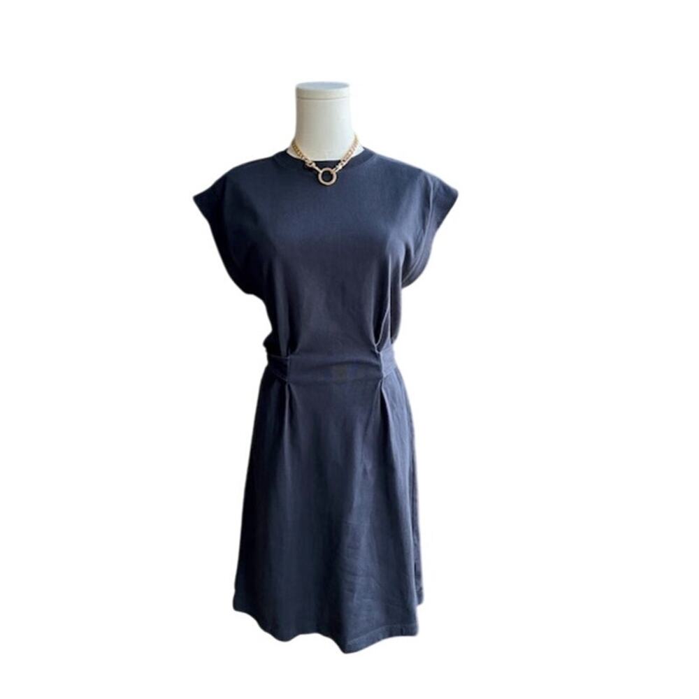 Vince Sleeveless Black Cotton Dress with Waist Tie Sz XS